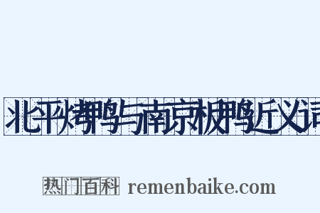 北平烤鸭与南京板鸭近义词是什么意思的图片